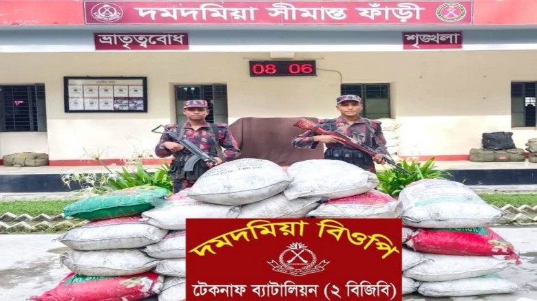 নাফ নদী সীমান্তে বিজিবির পৃথক দুই অভিযানে ৩২ বস্তা সার ও ২টি